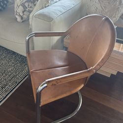 Italian Leather Arm Chair 