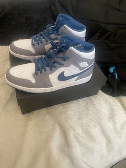 Air Jordan 1 Mid Cement True Blue