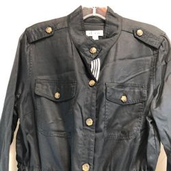 Denim & Co. Button-Front Utility Jacket with Twill Placket