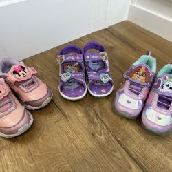 Toddler Shoes + Sandals, size 11 - Minnie Mouse And Paw Patrol 