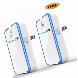 Farewell Ultimate Ultrasonic Pest Repeller - Dual-Power 100Khz Electronic Indoor Insect Repellent for Bugs, Rodents, Mice, Rats, Fleas, Roaches