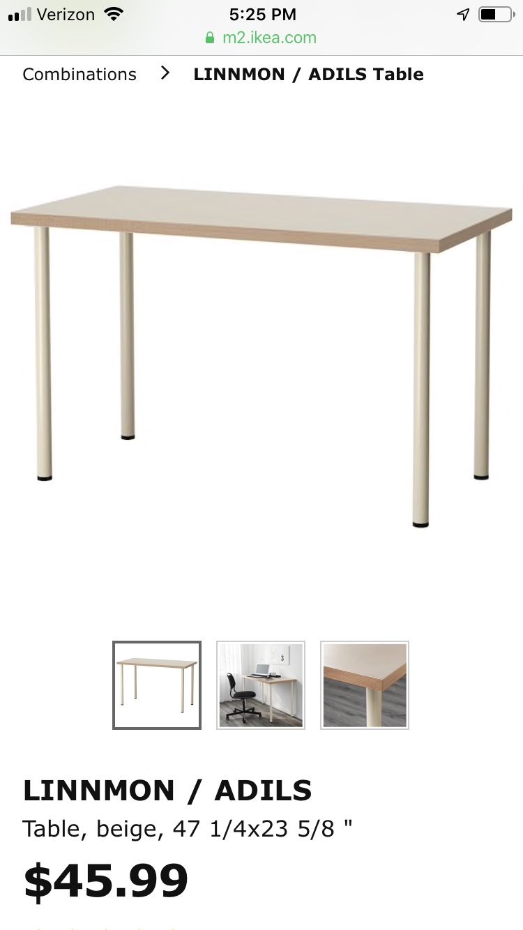 IKEA Linnmon/Adils table/desk $30 OBO