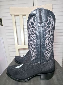 Moonshine Spirit Men's Stingray Boots Square Toe BBME417 Men's Size 10.5