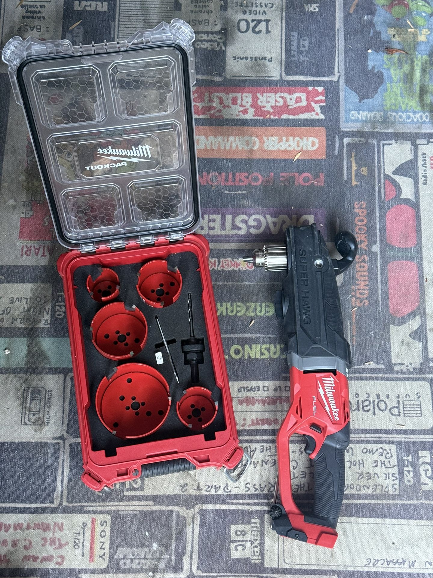 Milwaukee Super Hawg 1/2 in. Right Angle Drill w/9pc Hole Saw Kit,New Products : American Fashion Style Bags On Sale