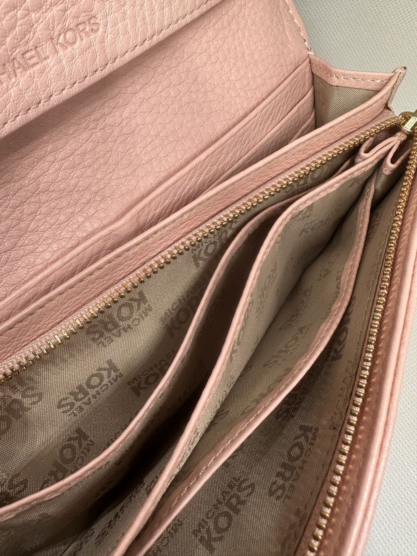 Michael Kors Leather Wallet Jet Set Travel Ballet (Pink)