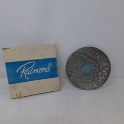 Vintage Raimond Silver Plate On Glass Trivet 6 Inch Coaster Kitchen Accessories