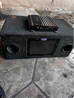 2 10” Audiobahn Subwoofer Box Kit with Hitron HPA800.2 Amplifier