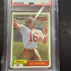 1981 Joe Montana 216 Rookie PSA 6 Topps