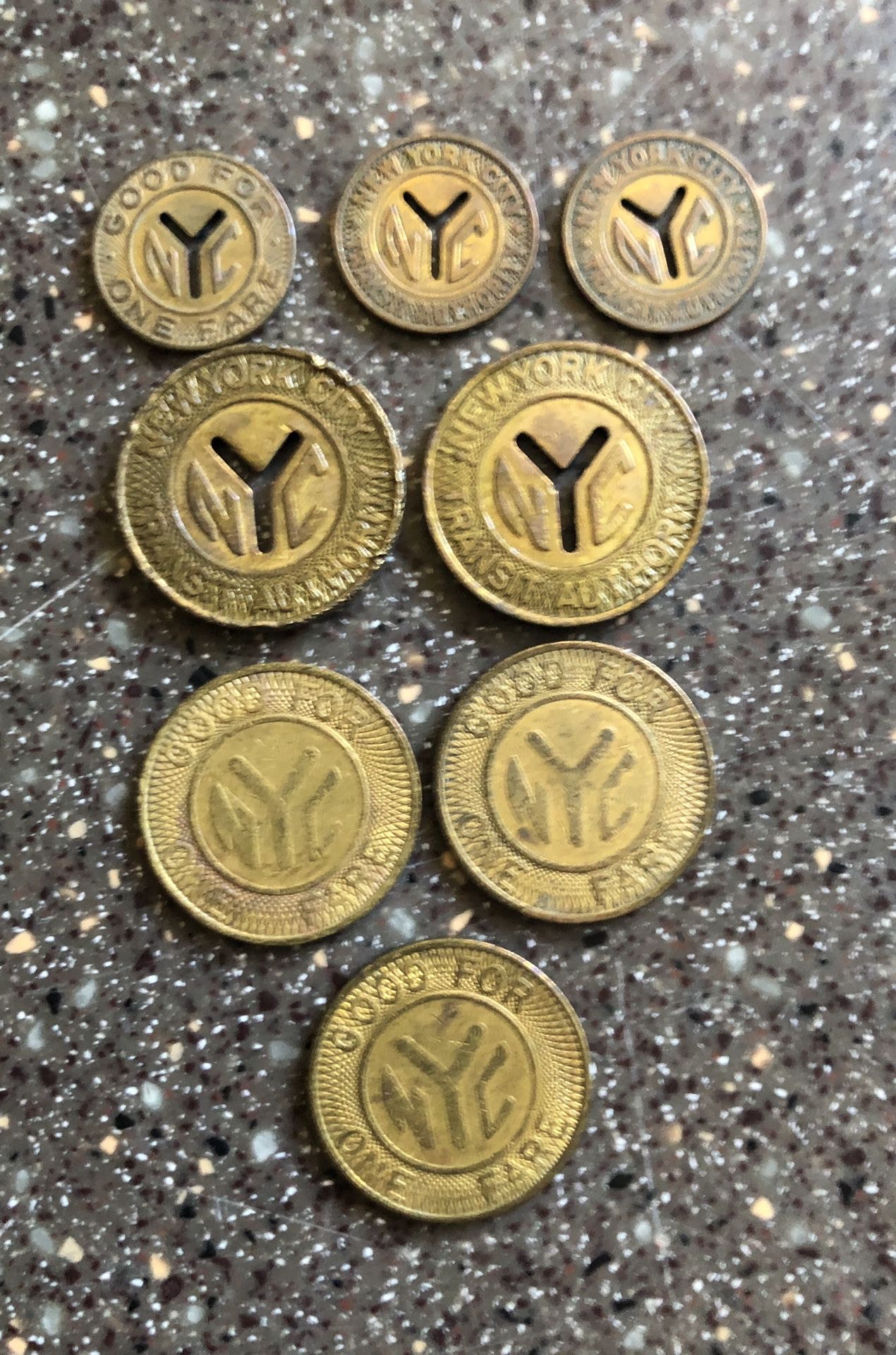 COLLECTION OF (8) OLD NEW YORK TRANSIT TOKENS for Sale in Gilbert, AZ ...