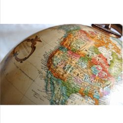 Replogle World Globe on Scrolling Steel Stand