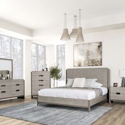 4PC Queen Bedroom Set 🚚FREE Delivery In Fresno 🚚 🌸Spring Sale🌸