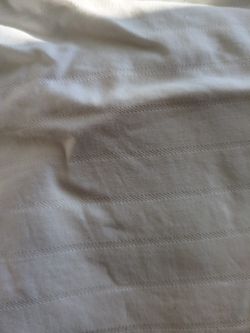 White On White Pinstripe King Fitted Sheet