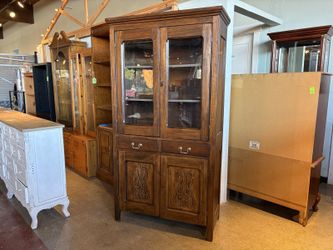 Antique English Aesthetic Movement Wooden Cabinet