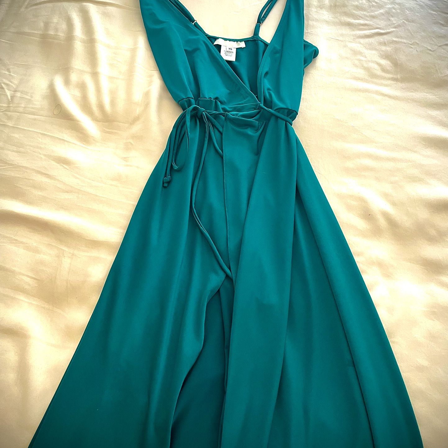 Designer Dress By TwoBirds; the Lily line, Emerald Green, XS