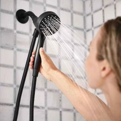 Shower head fixture bathroom stall Moen Engage Handheld Shower Matte Black Magnetix bathtub