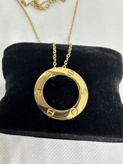 Gold Love Necklace Stainless Steel Gold Plated