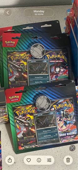 Pokémon  Mega Evolution Pitch Black and Chaos Rising dual-pack blisters