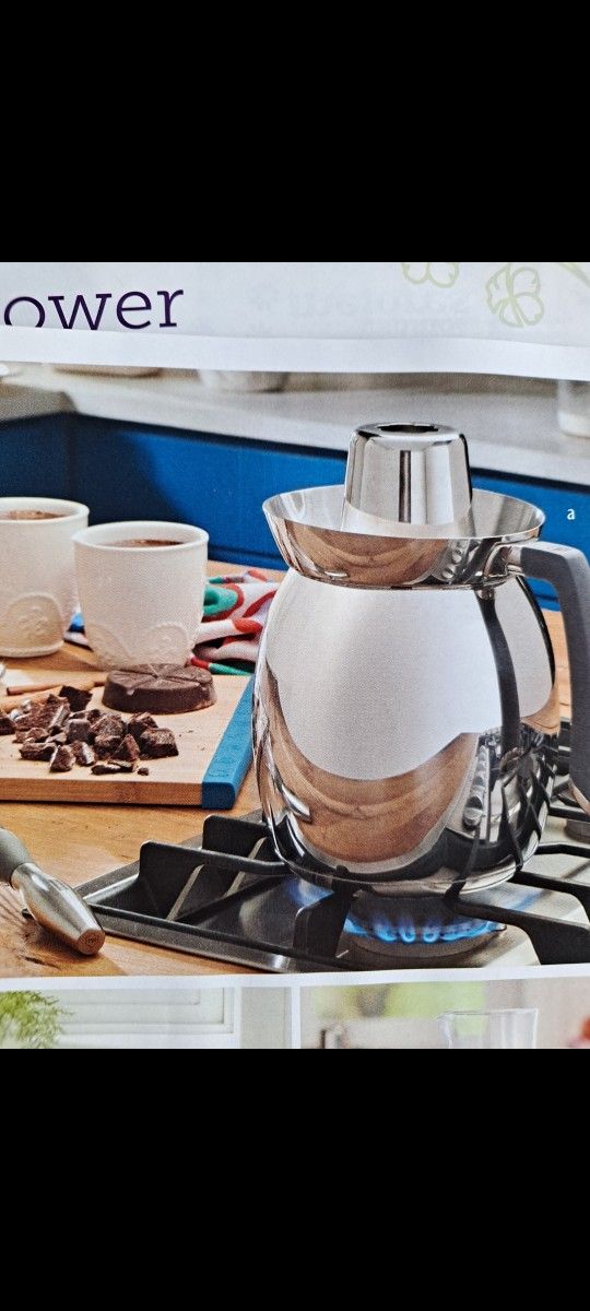 CHOCOLATERA DE 3 QT CLÁSICA DE ACERO INOXIDABLE PRINCESS HOUSE 🫒🌻