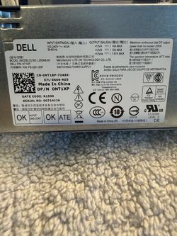 Genuine Dell 255-watt desktop power supply