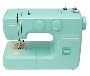 BRAND NEW, IN BOX - Janine Arctic Crystal Easy-to-Use Sewing Machine with Interior Metal Frame, Bobbin Diagram,