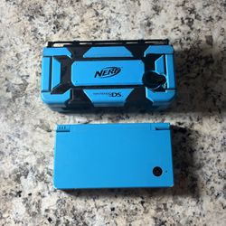 A Blue Nintendo Ds And Nerf Foam Case