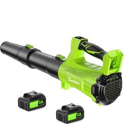 Electric Leaf Blower Cordless 750CFM 250MPH with 3.0Ah Battery and Charger 2 Speed Mode Powerful Too