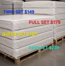 == TWIN SET  $149 = MATTRESS AND BOX SPRING