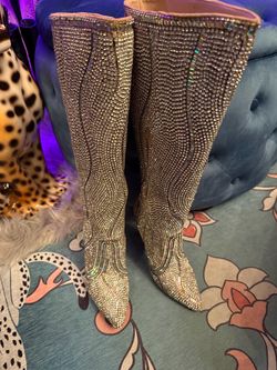Azalea Wang Swarovski Boots