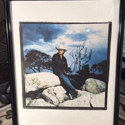 Framed autographed picture by Mark Chesnutt (15x18)