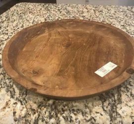 Teak wood plate tray - outdoor decoration teak wood - patio