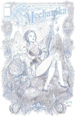 Lady Mechanika The Mechanical Menagerie #1 (Of 4) Cover C 1:10 Joe Benitez & Martin Montiel B &W Variant
