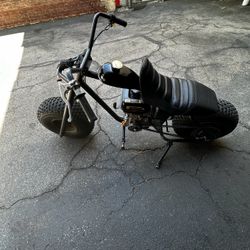 Black Mini Bike Gas Powered