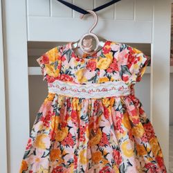 Floral Dress (12M) with matching shoes (12–18M)