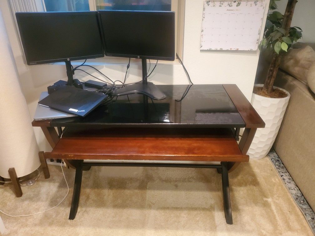 Costco Glass Top Office Desk