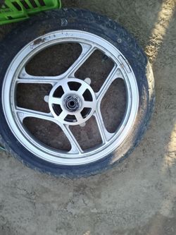 2007 Kawasaki EX250-F front wheel / rim J16m/CxMT2.15 DOT and tire 100/80/16