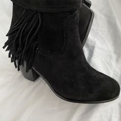 Sam Edelman Black Suede Booties Size 7