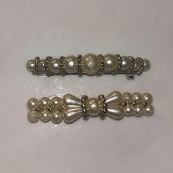 Unique Pearl Barrettes
