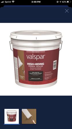 Valspar high hiding primer 15 gallons new recently purchased