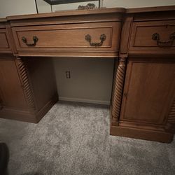 Vintage Executive Wooden Desk