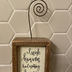 Wood Note Holder Decor 