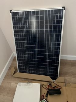 110-Watt Polycrystalline Solar Panel with 300-Watt Power Inverter and 11 Amp Charge Controller
