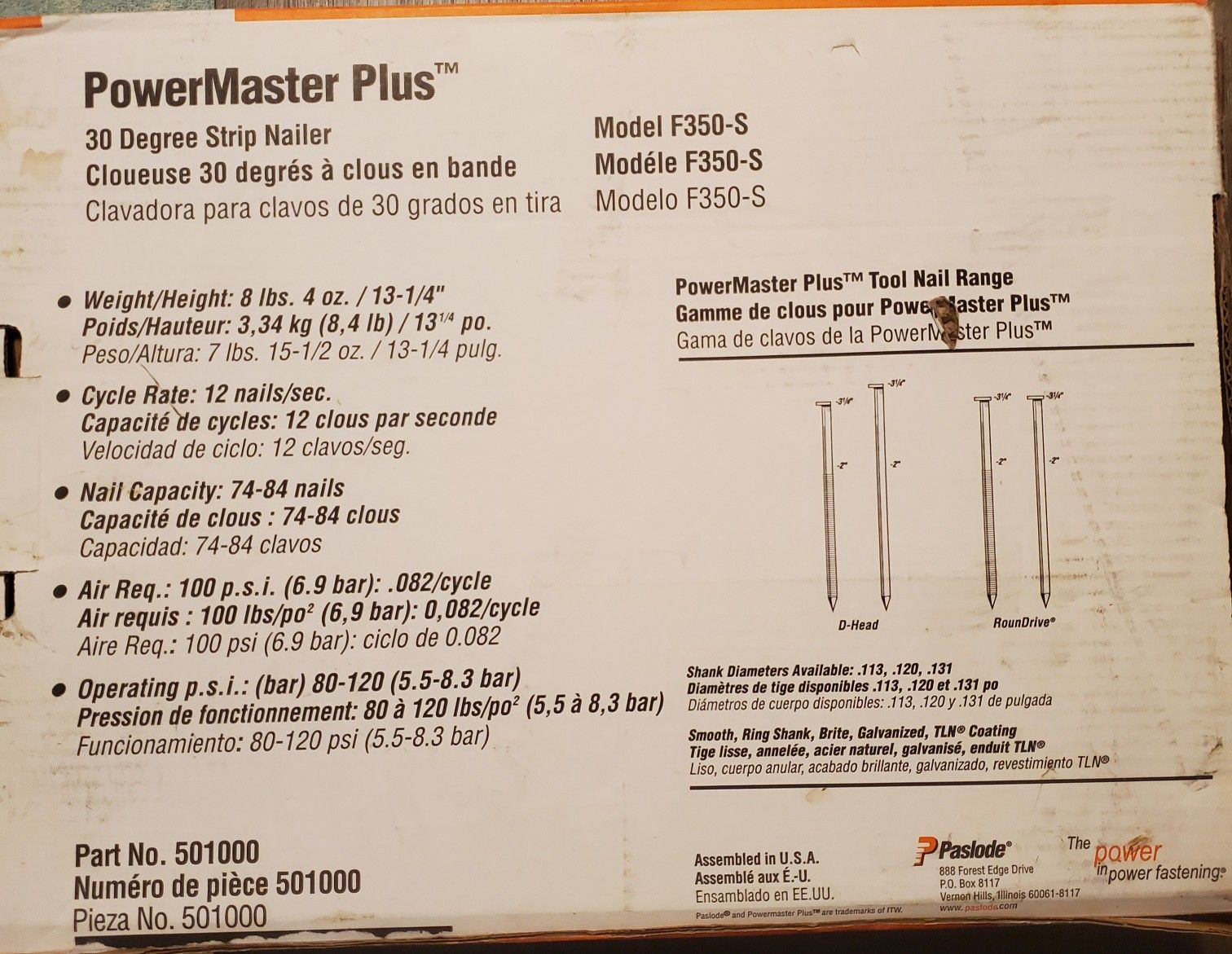Paslode PowerMaster Plus for Sale in Galloway, OH OfferUp