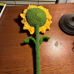 Massive crochet sunflower