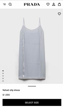 Prada Velvet Slip Dress / New