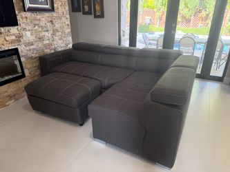 New Leather sectional