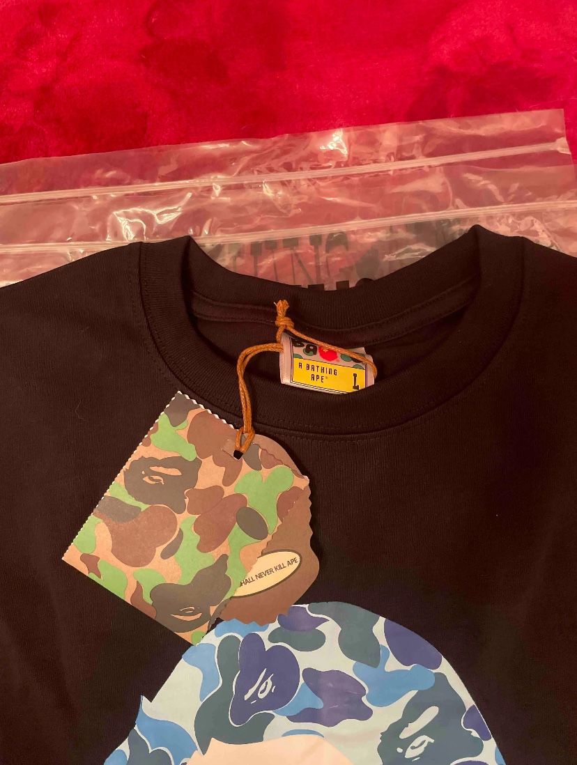 BAPE t-shirt with blue camo