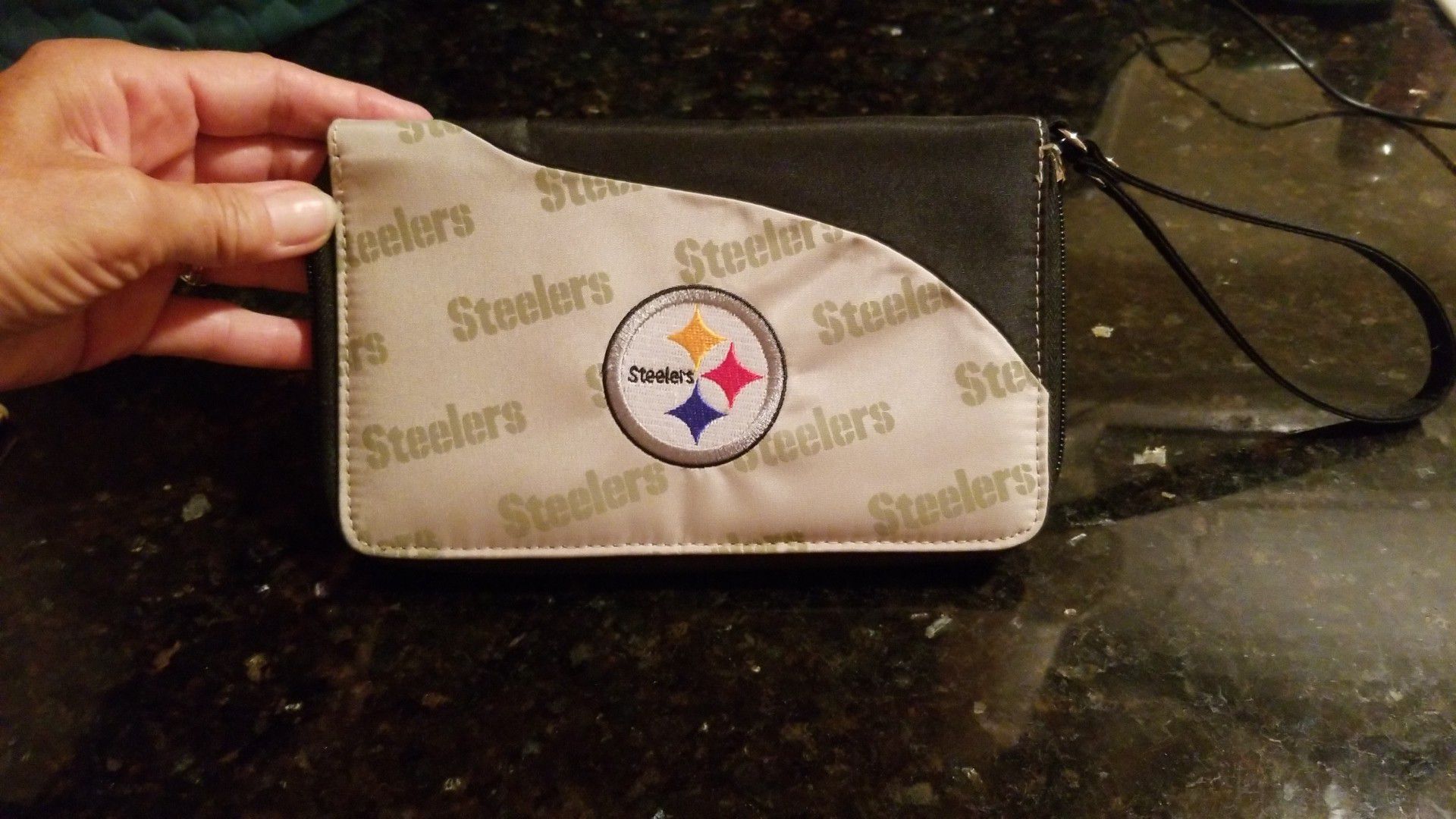 Pittsburgh Steelers zip up organizer wallet/purse