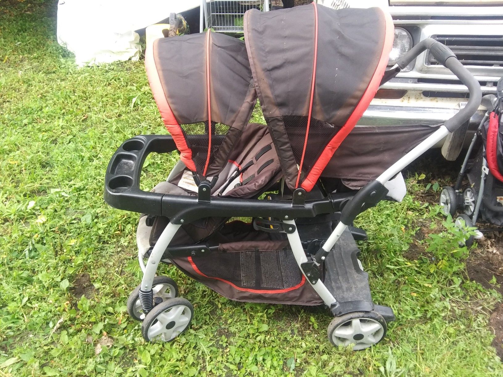 double, twin, baby stroller, Good condition, works as it should