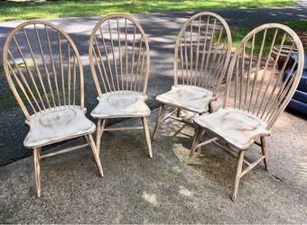 Set of 4 Wooden Chairs