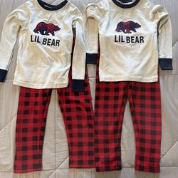 Lil Bear Pajama Set size 4-6 boys